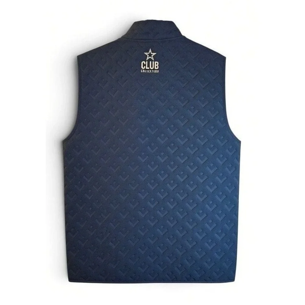 Dallas Cowboys Club Collection  Navy Blue Quilted Full-Zip Vest Size Large